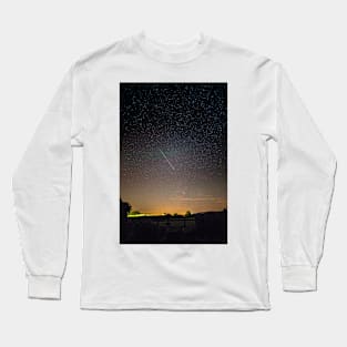 Perseid meteor trail 2015 (C026/0539) Long Sleeve T-Shirt